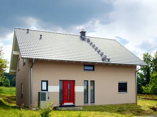 Fertighaus FK 11 - Kundenhaus von Frick, Satteldach-Klassiker Außenansicht 1