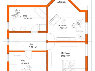 Fertighaus FK 12 - Kundenhaus von Frick, Satteldach-Klassiker Grundriss 1