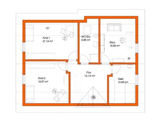 Fertighaus FK 15 - Kundenhaus von Frick, Satteldach-Klassiker Grundriss 1