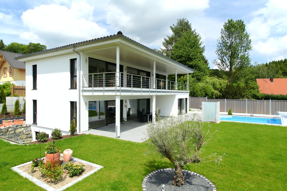 Flachdachhaus Deckung