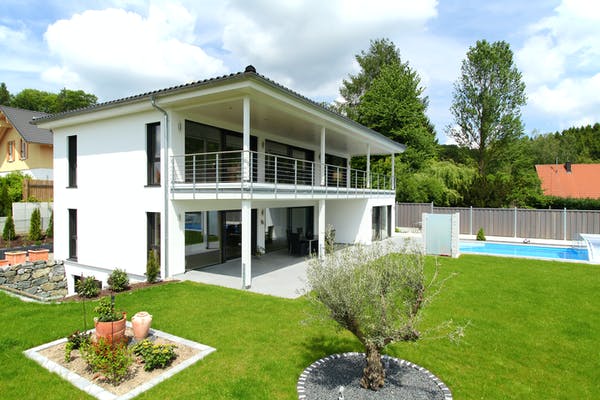 Flachdachhaus Deckung