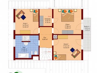Fertighaus Flair 400 von FingerHaus, Satteldach-Klassiker Grundriss 2