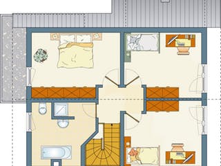 Fertighaus MH Marburg - frei geplant - FLAIRplus von FingerHaus Schlüsselfertig ab 411640€, Satteldach-Klassiker Grundriss 2