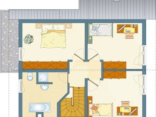 Fertighaus MH Marburg - frei geplant - FLAIRplus von FingerHaus Schlüsselfertig ab 411640€, Satteldach-Klassiker Grundriss 2