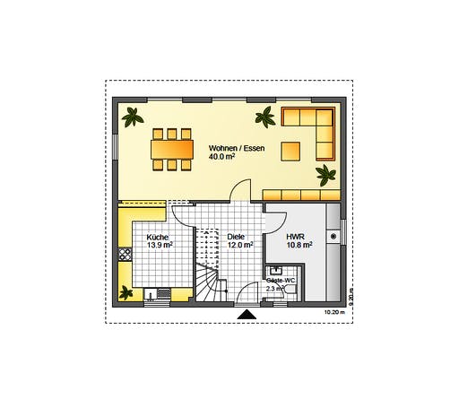 Flasche - Referenzhaus 1.3 Floorplan 1