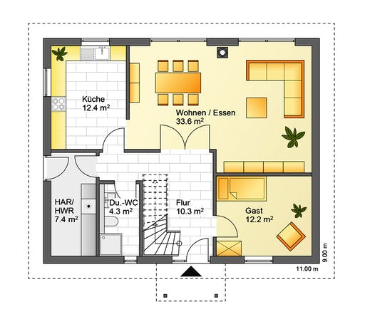 Flasche - Referenzhaus 2 Floorplan 1