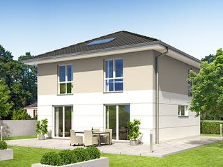 Fertighaus Referenzhaus 3 von Flasche Hausbau, Stadtvilla Außenansicht 2