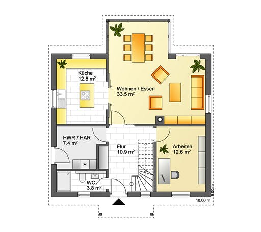 Flasche - Referenzhaus 4 Floorplan 1