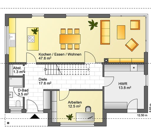 Flasche - Referenzhaus 6 Floorplan 1