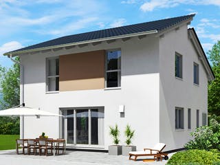 Fertighaus Florenz von Fingerhut Haus Schlüsselfertig ab 398785€, Pultdachhaus Außenansicht 2