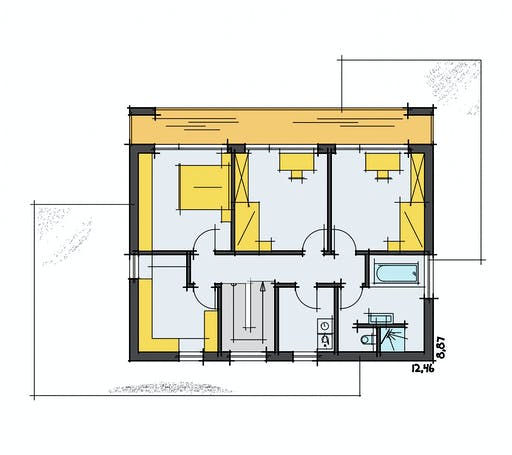 Fertighaus F201 - Ziegler von Fluck Holzbau Schlüsselfertig ab 498000€, Cubushaus Grundriss 2