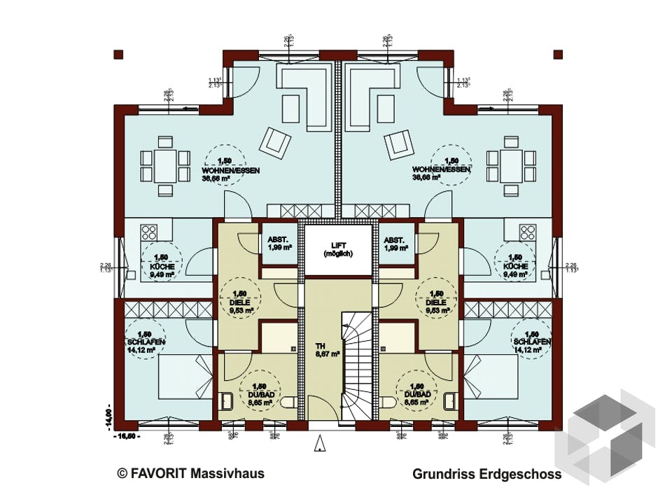FORMAT 5-480 von Favorit Massivhaus Grundriss