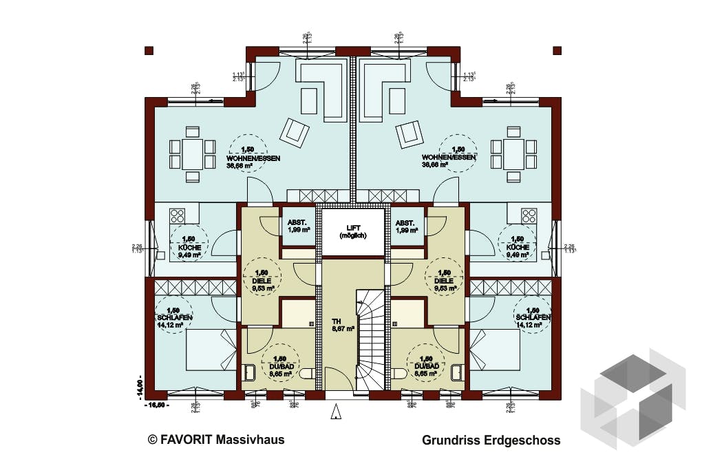 Mehrfamilienhaus FORMAT 5-480 von Favorit Massivhaus | Fertighaus.de