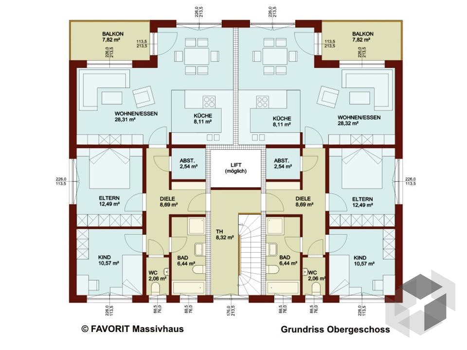 FORMAT 5-480 von Favorit Massivhaus Grundriss