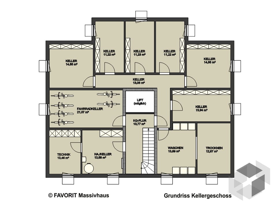FORMAT 5-480 von Favorit Massivhaus Grundriss