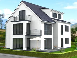 Fertighaus Fortuna 283 - Dreifamilienhaus von Klaus Kowalski Immobilien Schlüsselfertig ab 373903€, Außenansicht 2