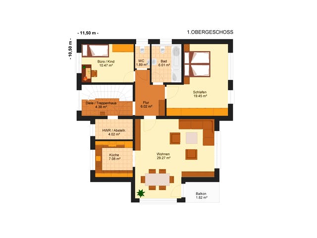 Fertighaus Fortuna 283 - Dreifamilienhaus von Klaus Kowalski Immobilien Schlüsselfertig ab 373903€, Grundriss 1