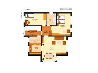 Fertighaus Fortuna 283 - Dreifamilienhaus von Klaus Kowalski Immobilien Schlüsselfertig ab 373903€, Grundriss 3