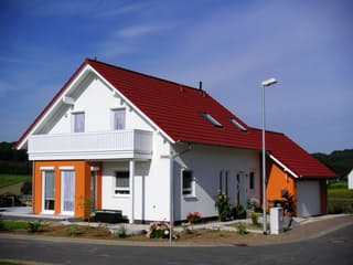 Fertighaus FR 80 - Kundenhaus von Frick, Satteldach-Klassiker Außenansicht 2