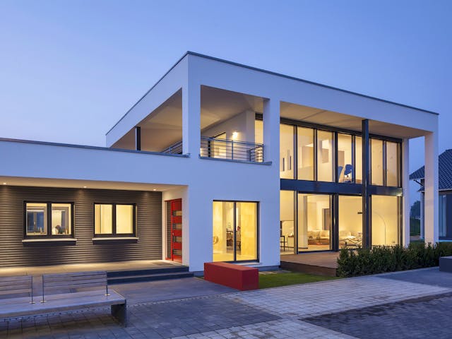 Fertighaus Musterhaus Köln von LUXHAUS, Cubushaus Außenansicht 1