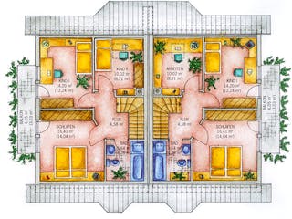 Fertighaus Frankenhöhe von Keitel-Haus, Satteldach-Klassiker Grundriss 1