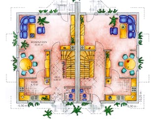 Fertighaus Frankenhöhe von Keitel-Haus, Satteldach-Klassiker Grundriss 2