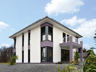 Fertighaus Frankfurt von STREIF Haus, Stadtvilla Außenansicht 1