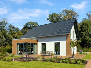 Fertighaus Freiraum Cube von Meisterstück-HAUS, Satteldach-Klassiker Außenansicht 1