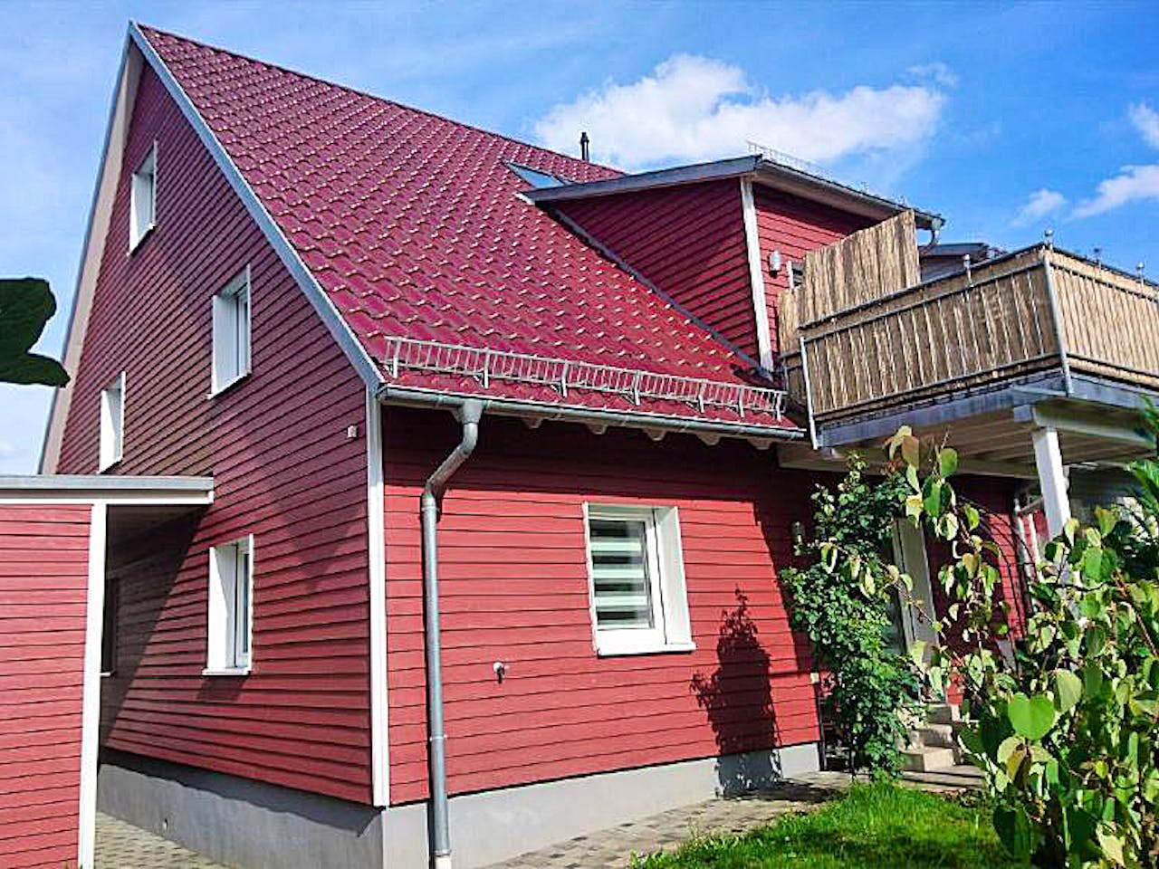 Fertighaus Haus Lohr von Holzbau Freisinger, Satteldach-Klassiker Außenansicht 1