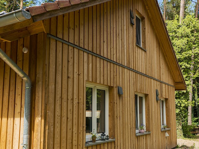 Fertighaus Typ 3 von Fricke Holzbau Schlüsselfertig ab 180000€, Satteldach-Klassiker Außenansicht 3