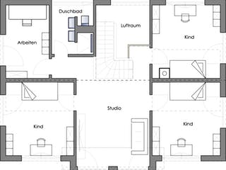 Fertighaus Fürth von Regnauer Hausbau Schlüsselfertig ab 462000€, Satteldach-Klassiker Grundriss 2