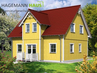 Fertighaus Fuges von Hagemann Haus Schlüsselfertig ab 170600€, Satteldach-Klassiker Außenansicht 1