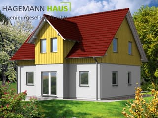 Fertighaus Fuges von Hagemann Haus Schlüsselfertig ab 170600€, Satteldach-Klassiker Außenansicht 3