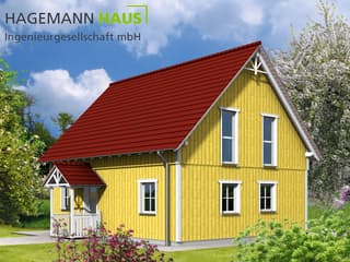Fertighaus Fuges von Hagemann Haus Schlüsselfertig ab 170600€, Satteldach-Klassiker Außenansicht 2