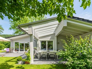 Blockhaus An der Sülz von Fullwood Wohnblockhaus Ausbauhaus ab 230000€, Bungalow Außenansicht 2