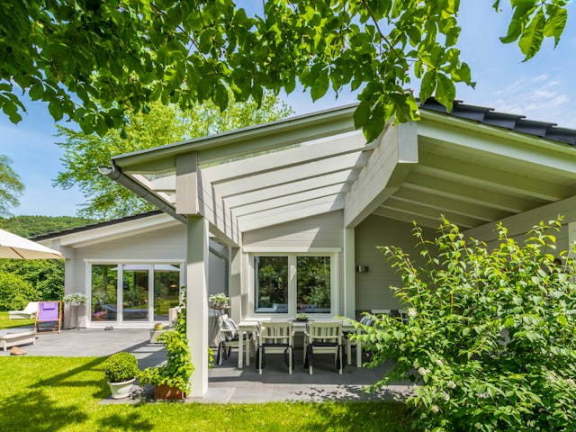 Blockhaus An der Sülz von Fullwood Wohnblockhaus Bausatzhaus ab 220000€, Bungalow Außenansicht 2