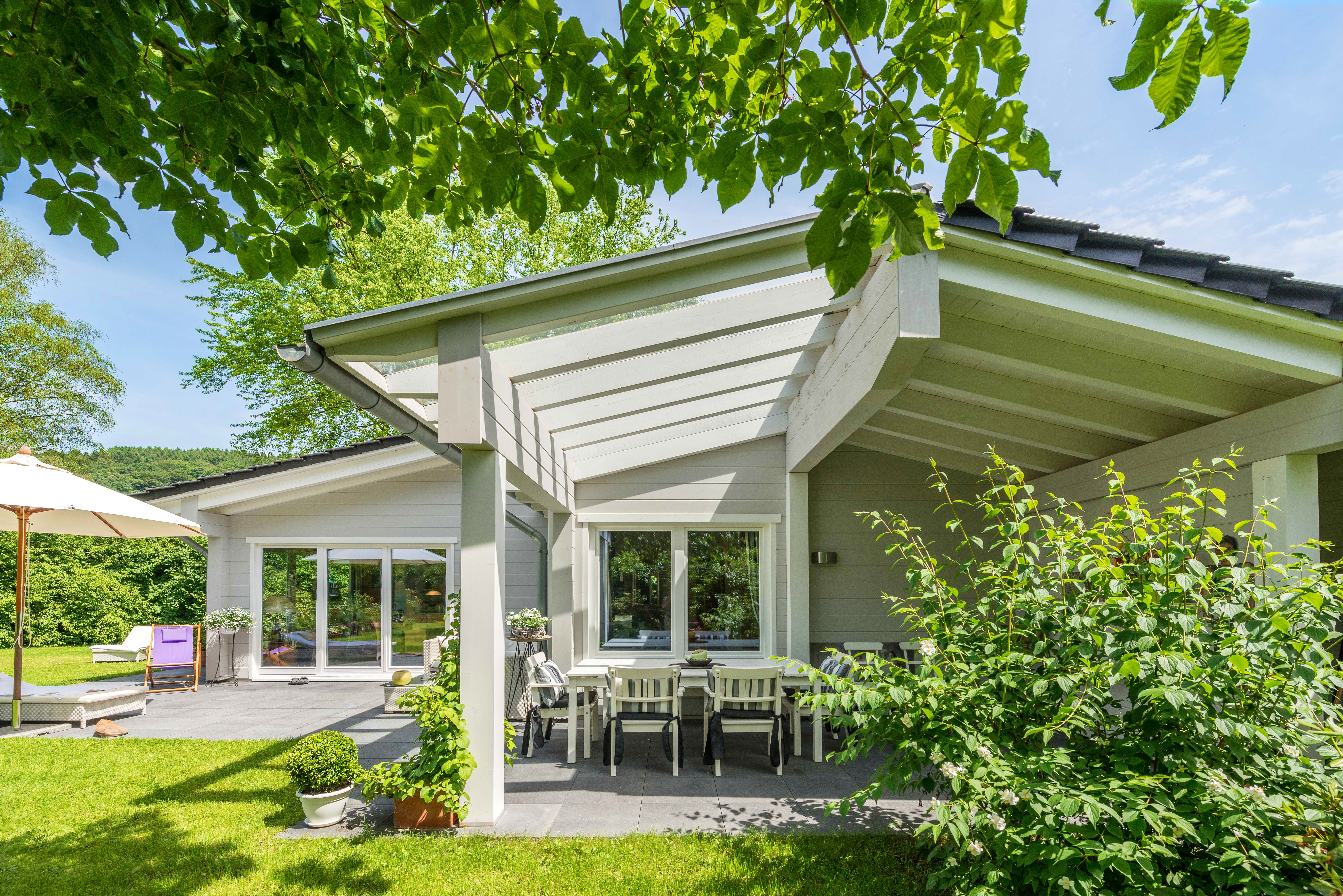 Blockhaus An der Sülz von Fullwood Wohnblockhaus Ausbauhaus ab 230000€, Bungalow Außenansicht 2