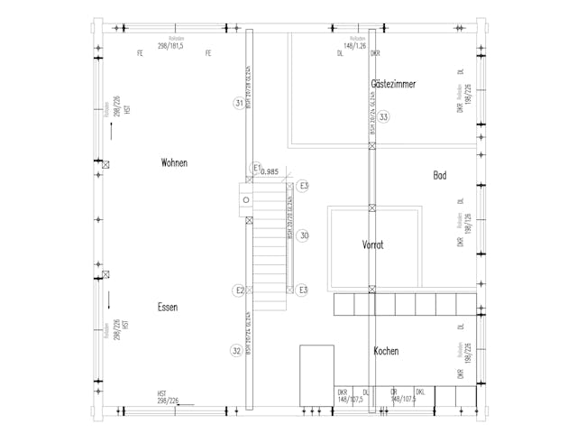 Blockhaus Entlebuch von Fullwood Wohnblockhaus Ausbauhaus ab 410000€, Blockhaus Grundriss 1 Blockhaus Entlebuch von Fullwood Wohnblockhaus Ausbauhaus ab 410000€, Blockhaus Grundriss 1