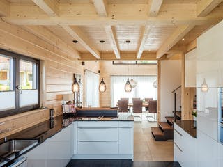 Blockhaus Entlebuch von Fullwood Wohnblockhaus Ausbauhaus ab 300000€, Blockhaus Innenansicht 6