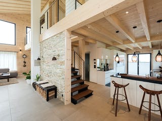 Blockhaus Entlebuch von Fullwood Wohnblockhaus Ausbauhaus ab 300000€, Blockhaus Innenansicht 9