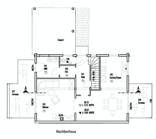 Blockhaus Im Eichenhain von Fullwood Wohnblockhaus Ausbauhaus ab 390000€, Blockhaus Grundriss 1