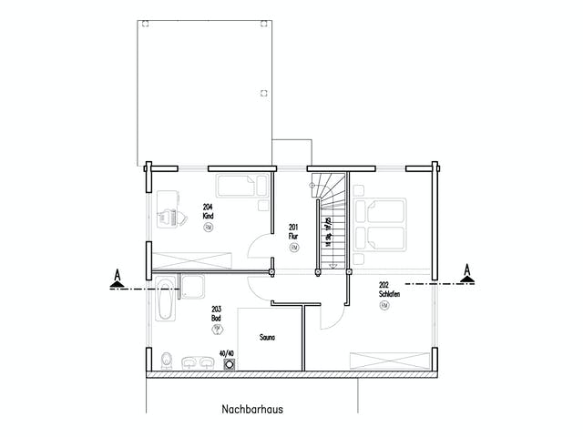 Blockhaus Im Eichenhain von Fullwood Wohnblockhaus Ausbauhaus ab 390000€, Blockhaus Grundriss 2