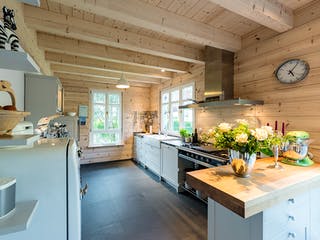 Blockhaus Im Eichenhain von Fullwood Wohnblockhaus Ausbauhaus ab 390000€, Blockhaus Innenansicht 8