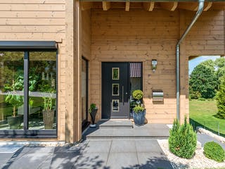 Blockhaus Mittelfranken von Fullwood Wohnblockhaus Ausbauhaus ab 200000€, Blockhaus Außenansicht 4