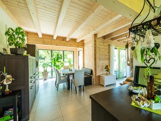 Blockhaus Mittelfranken von Fullwood Wohnblockhaus Ausbauhaus ab 200000€, Blockhaus Innenansicht 6