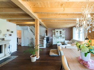 Blockhaus Provence von Fullwood Wohnblockhaus Ausbauhaus ab 660000€, Blockhaus Innenansicht 4