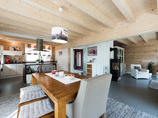 Blockhaus Rheinglück von Fullwood Wohnblockhaus Ausbauhaus ab 160000€, Blockhaus Innenansicht 5