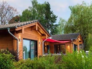 Blockhaus Seeblick von Fullwood Wohnblockhaus Ausbauhaus ab 290000€, Bungalow Außenansicht 2