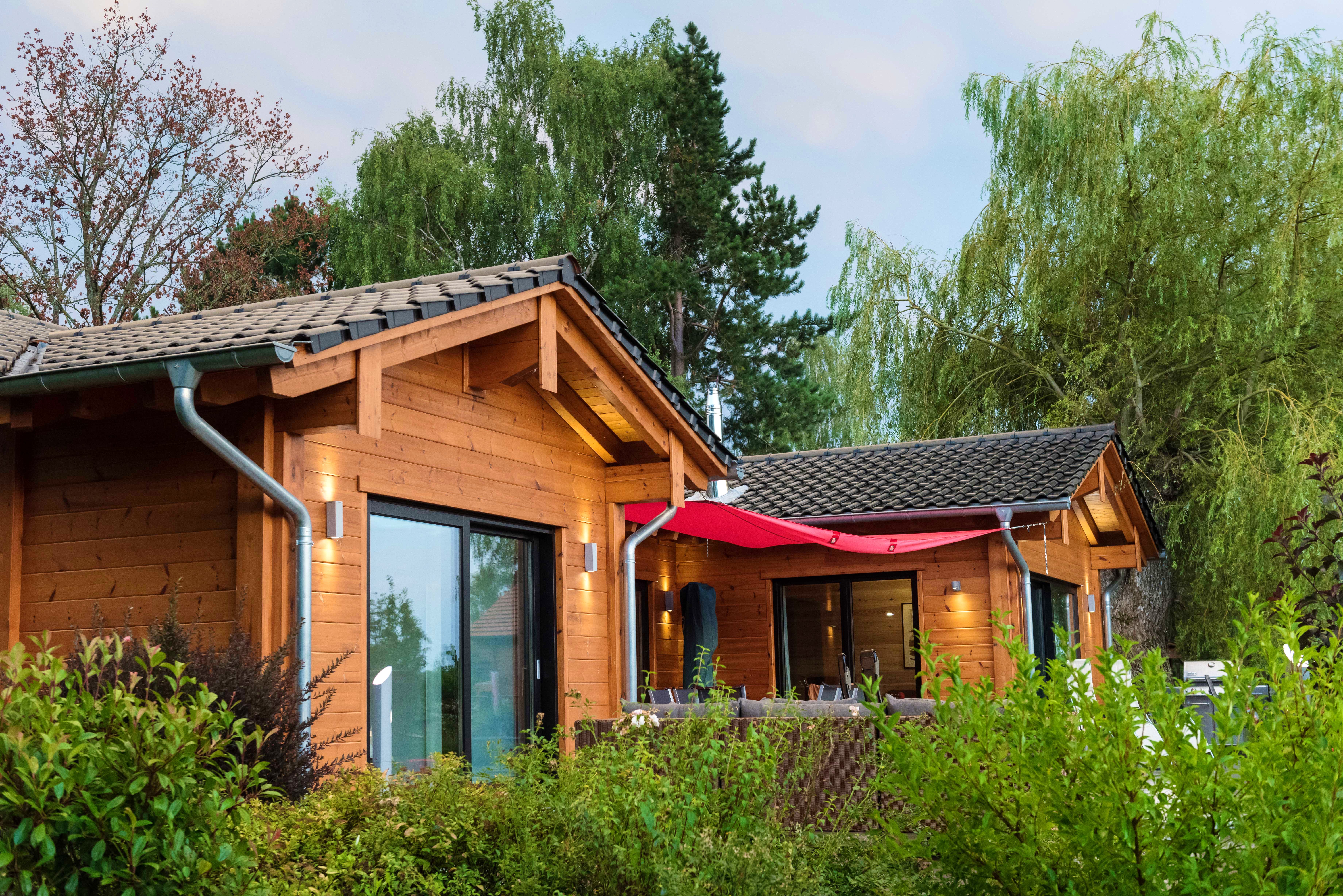Blockhaus Seeblick von Fullwood Wohnblockhaus Ausbauhaus ab 290000€, Bungalow Außenansicht 2