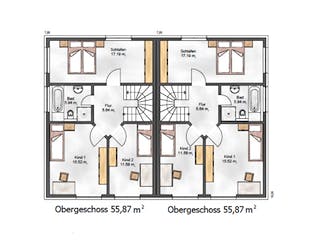 Fertighaus Das Funktionale 176 (inaktive) von ekodom Schlüsselfertig ab 209137€, Pultdachhaus Grundriss 2